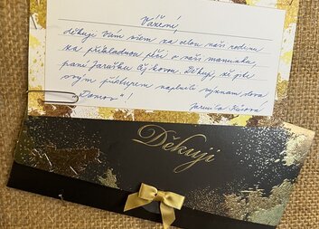 Poděkování pracovníkům domova pro seniory