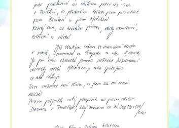 Poděkování pečovatelské službě ve Vimperku